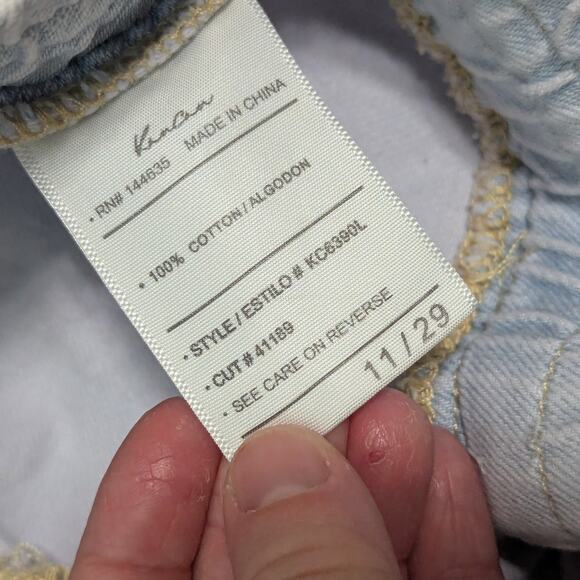 KanCan Alina Ultra High Rise Wide Leg Jeans Light Wash Blue Womens 29 Pants - Picture 4 of 5